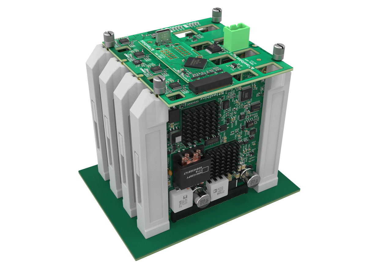TB82-002 – module guide installation example; modules and backplane not included