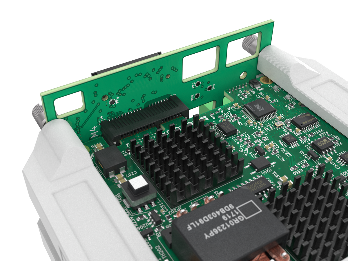 TB82-002 – module guide mounting detail; modules and backplane not included