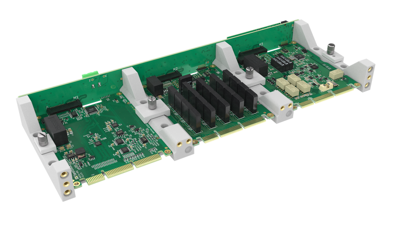 TB82-003 – module guide installation example; modules and backplane not included
